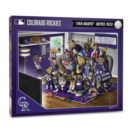 YOUTHEFAN 18 x 24 in. MLB Colorado Rockies Purebred Fans Puzzle, Multi Color - A Real Nailbiter - 500 Piece 2502304